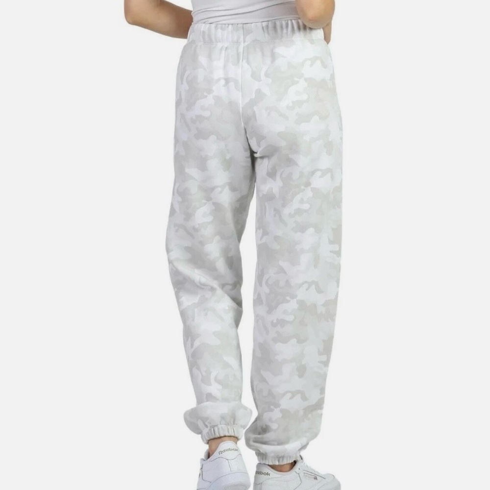 LazyPants Fleece Jogger The Original Niki in White Camo Print Sweatpants | M
